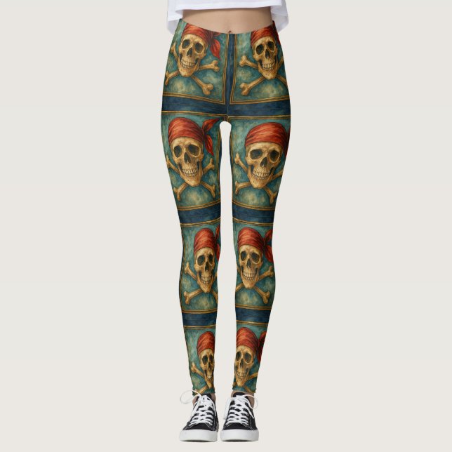 The Crimson Corsair Leggings (Front)