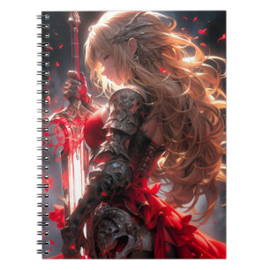 The Crimson Knight Anime Warrior Princess Art Notebook