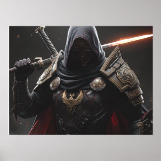 The Crimson Oathbreaker| Fantasy Warrior Poster