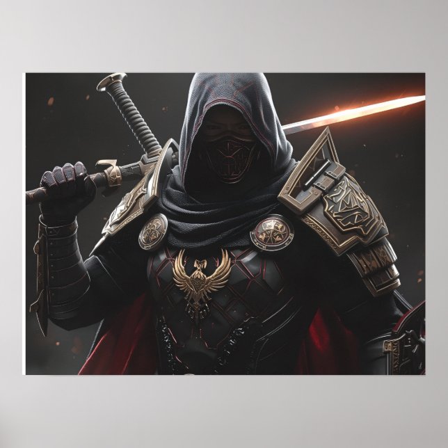 The Crimson Oathbreaker| Fantasy Warrior Poster (Front)