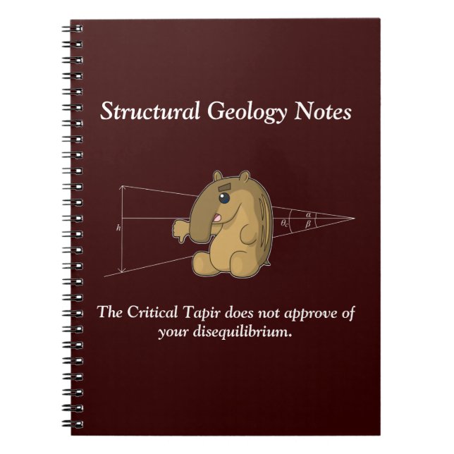 The Critical Tapir- Structural Geology Notebook (Front)