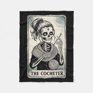 The Crocheter Tarot Card Funny Yarn Design  Fleece Blanket