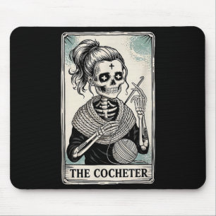 The Crocheter Tarot Card Funny Yarn Design Mouse Mat