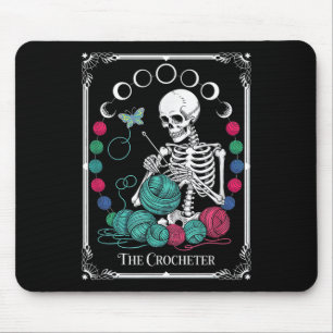 The Crocheter Tarot Card Funny Yarn Design Mouse Mat