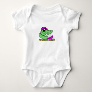 The Crocodile inside me cute beautiful design Baby Bodysuit