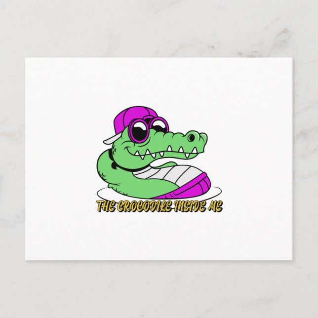 The Crocodile inside me | cute beautiful design Postcard (Front)