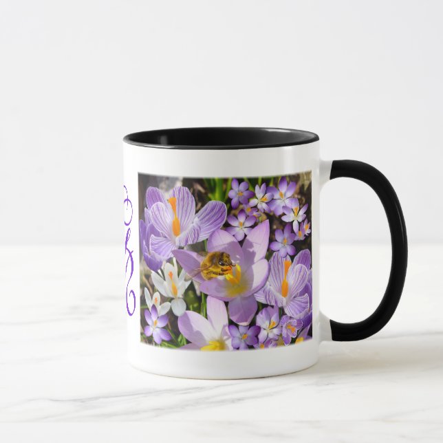 THE CROCUS TASTER ~ Monogram Ringer Mug (Right)