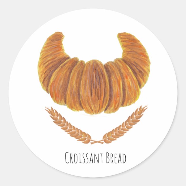 The Croissant Bread Classic Round Sticker (Front)