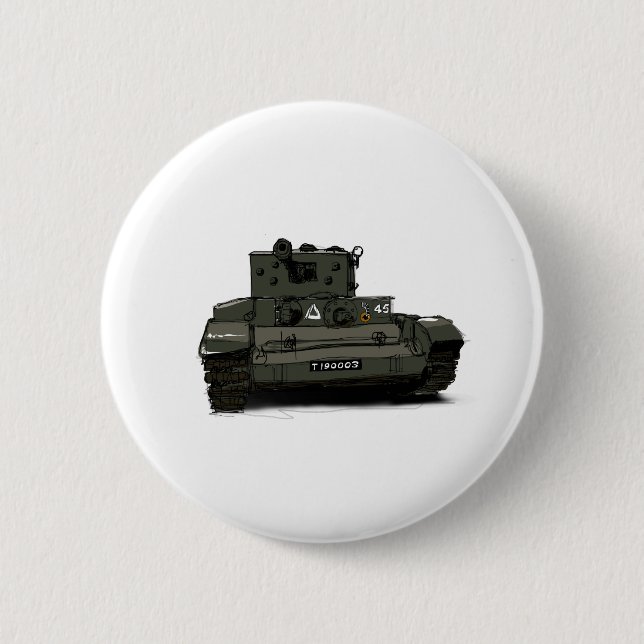The Cromwell Cruiser Tank 6 Cm Round Badge (Front)
