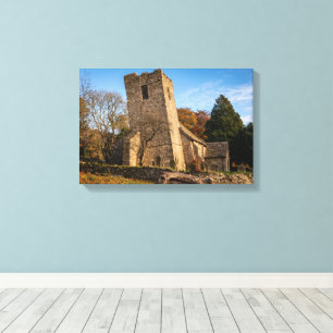 The Crooked Church of St Martin's in Cwmyoy, Wales Canvas Print
