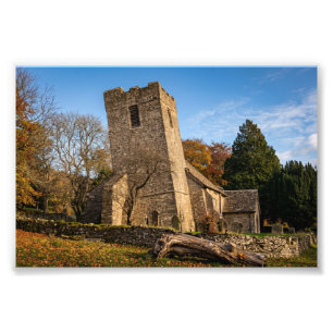 The Crooked Church of St Martin's in Cwmyoy, Wales Photo Print