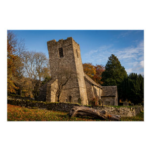 The Crooked Church of St Martin's in Cwmyoy, Wales Poster