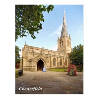 The Crooked Spire of Chesterfield Postcard
