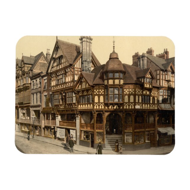 The Cross and Rows, Chester, Cheshire, England Magnet (Horizontal)