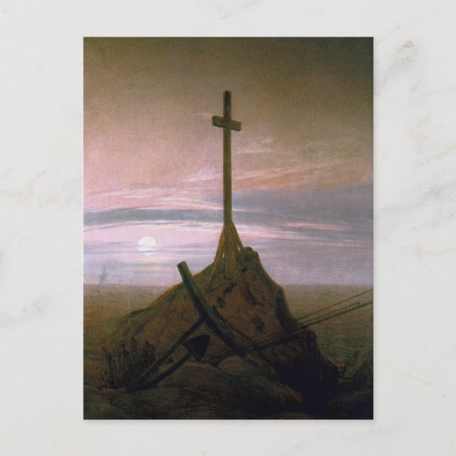 The Cross Beside the Baltic by Caspar Friedrich Po Postcard (Front)