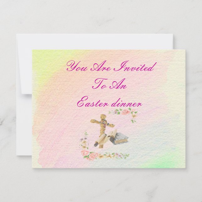 The Cross & Bible - Invitation (Front)