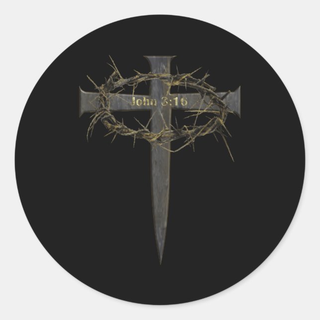 The Cross Of Nails Classic Round Sticker (Front)
