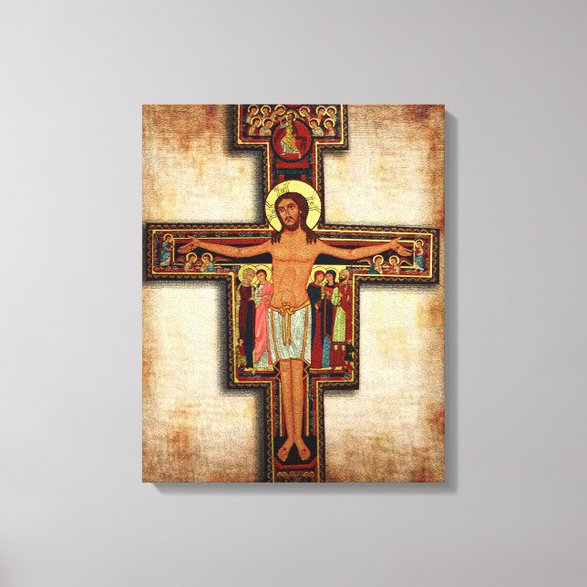 The Cross of San Damiano Canvas Devotional Image. Print (Front)