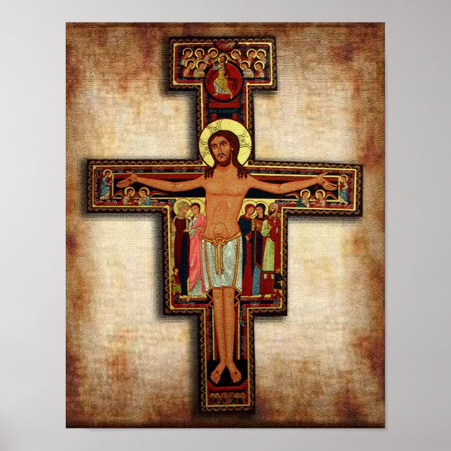 The Cross of San Damiano Devotional Image. Poster (Front)