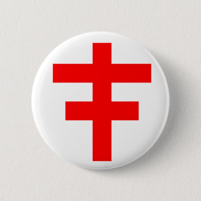 The Cross Pattee of The Scottish Knights Templar 6 Cm Round Badge (Front)