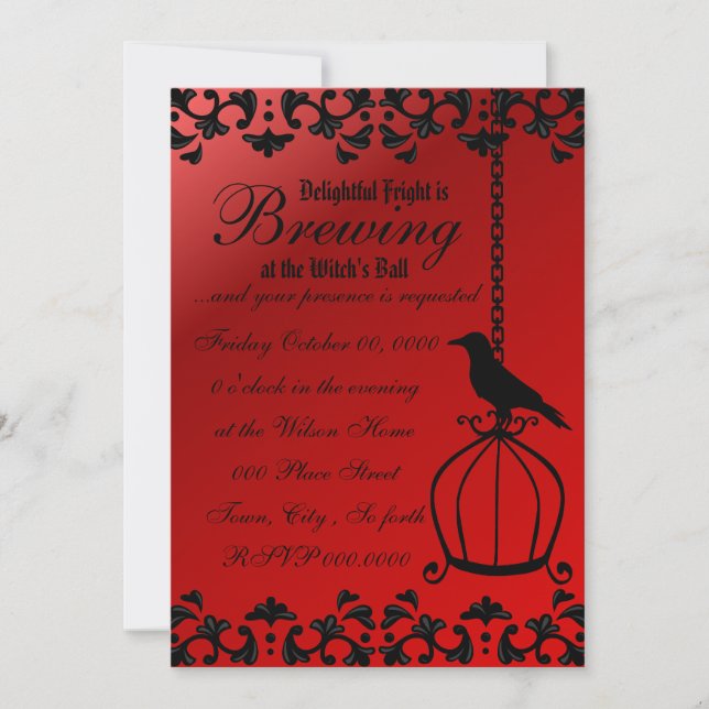 The Crow and the Cage Invitation (Front)