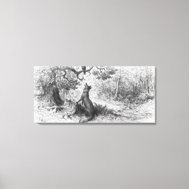 The Crow and the Fox Canvas Print (Front)