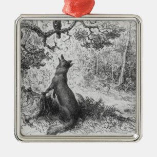 The Crow and the Fox Metal Tree Decoration