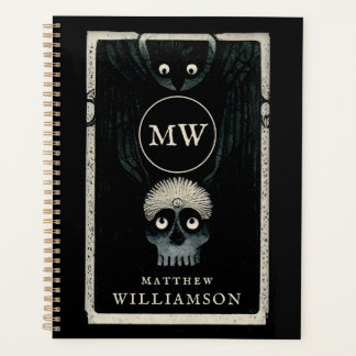The Crow And The Skull Dark Fantasy Illustration Planner