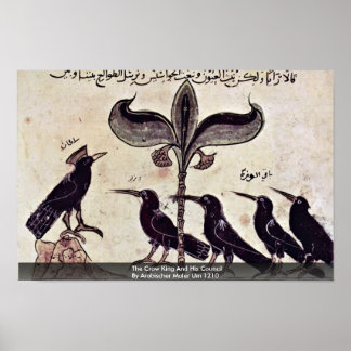 The Crow King And His Council By Arabischer Maler Poster