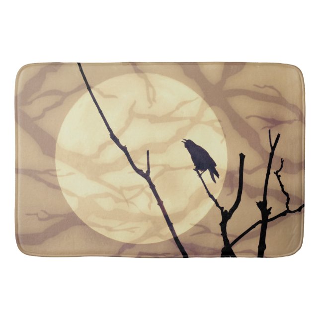 The Crow, The Moon, The Shadows Bath Mat (Front)