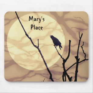 The Crow, The Moon, The Shadows Mouse Mat