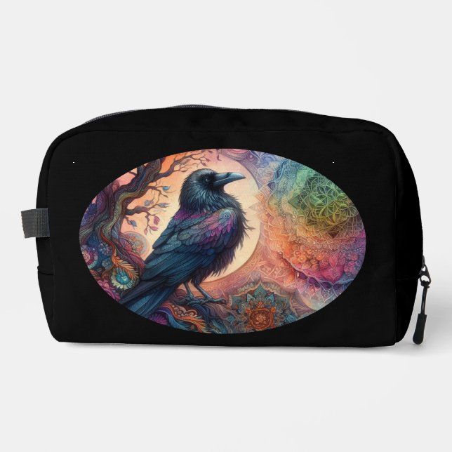 The Crow Tree of Life Mandala Pagan  Dopp Kit (Front)