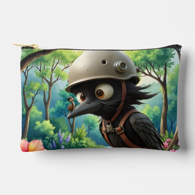The Crow Who Took Flying Advice from a Snail. Accessory Pouch (Front)