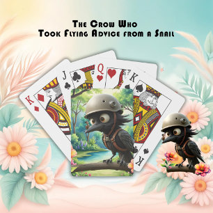 The Crow Who Took Flying Advice from a Snail. Playing Cards