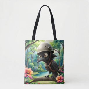 The Crow Who Took Flying Advice from a Snail. Tote Bag