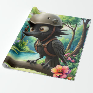 The Crow Who Took Flying Advice from a Snail. Wrapping Paper
