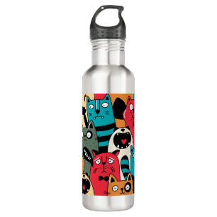 The crowd of cats 710 ml water bottle
