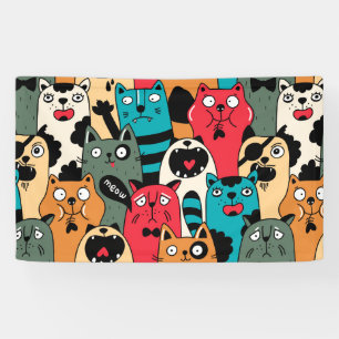 The crowd of cats banner