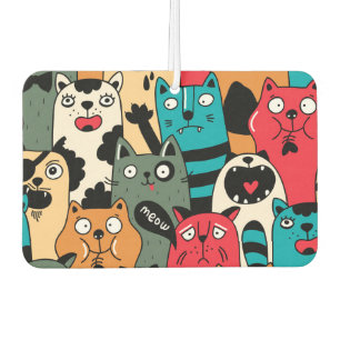 The crowd of cats car air freshener