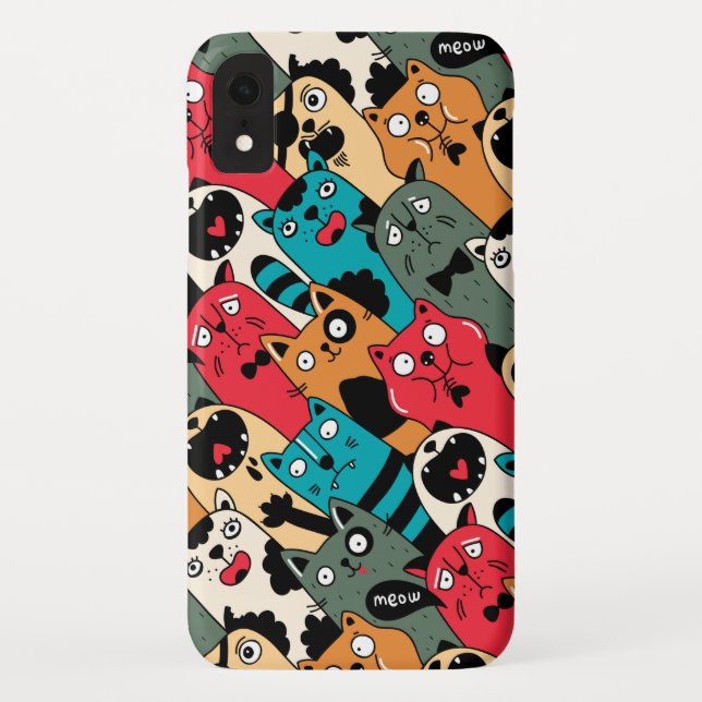 The crowd of cats Case-Mate iPhone case (Back)