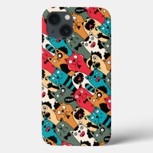The crowd of cats iPhone 13 case