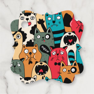 The crowd of cats favour tags