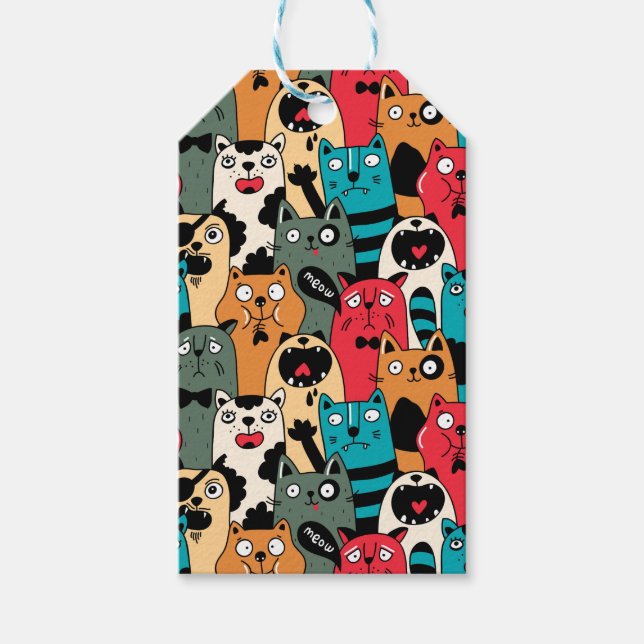 The crowd of cats gift tags (Front)