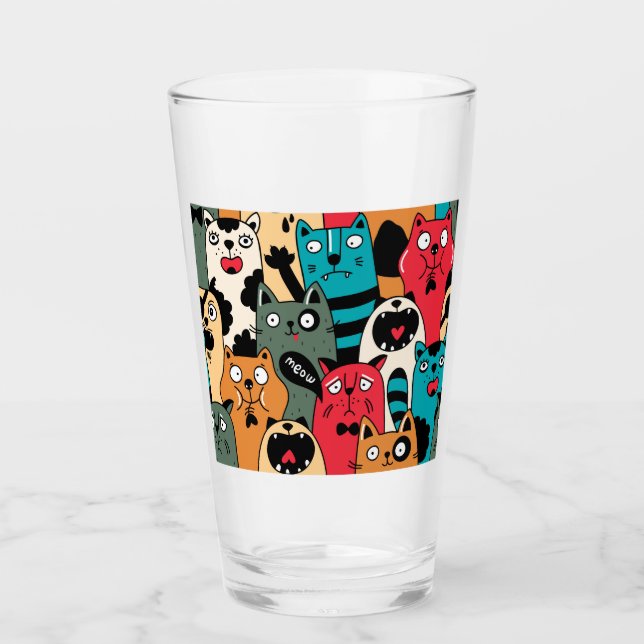 The crowd of cats glass (Front)