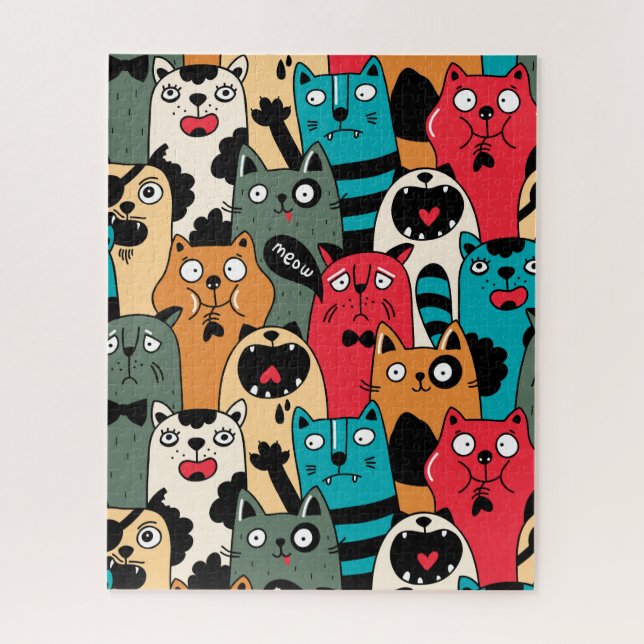 The crowd of cats jigsaw puzzle (Vertical)