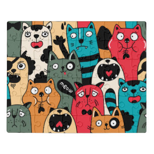The crowd of cats jigsaw puzzle