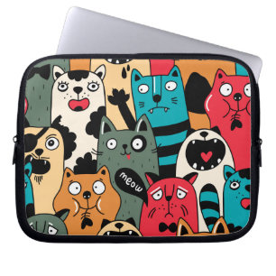 The crowd of cats laptop sleeve