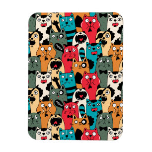 The crowd of cats magnet