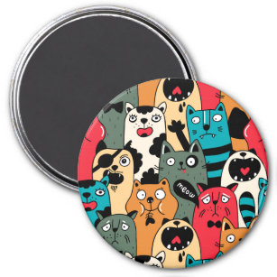 The crowd of cats magnet