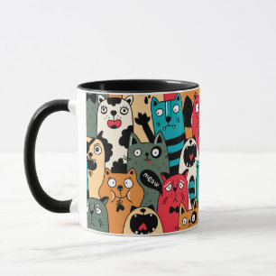 The crowd of cats mug
